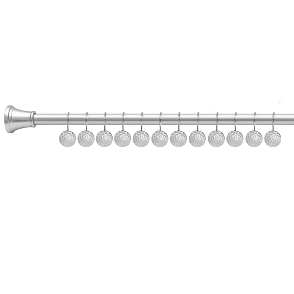 Loft97 HK28XX Shower Rings Hooks, Shower Curtain Rings Hooks for Bathroom, Rust Resistant Shower Curtain Hooks Rings, Set of 12, Chrome/Oil Rubbed Bronze/Brushed Nickel/Matte Black/Gold