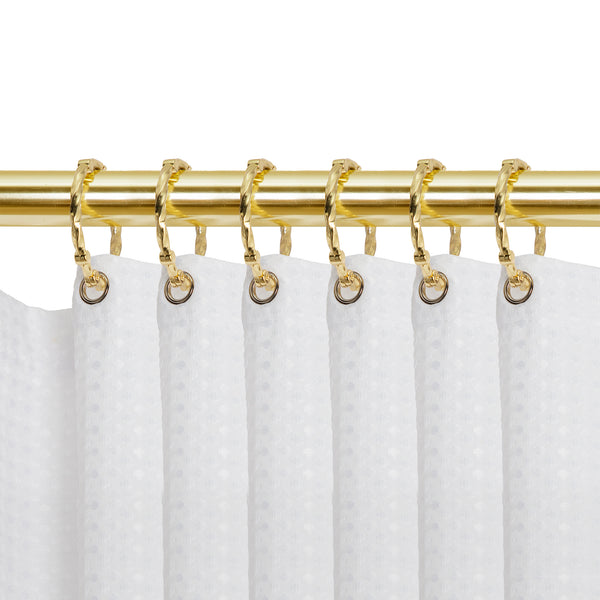 Loft97 HK5XX Shower Hooks - Shower Curtain Rings for Bathroom - Rust Proof Shower Curtain Hooks for Shower Curtain or Liner - Set of 12