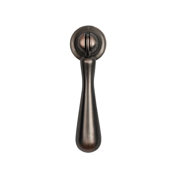 Loft97 HW269PLRB011 Danbury Cabinet Ring Pull Knob - Decorative Cabinet Drop Pull Knobs for Cabinets and Drawers - Vintage Cabinet Hardware with Hand Finished Oil Rubbed Bronze - Metal Drawer Pull Knobs 2.7"