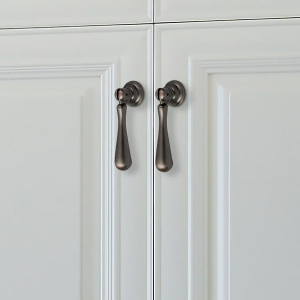 Loft97 HW269PLRB011 Danbury Cabinet Ring Pull Knob - Decorative Cabinet Drop Pull Knobs for Cabinets and Drawers - Vintage Cabinet Hardware with Hand Finished Oil Rubbed Bronze - Metal Drawer Pull Knobs 2.7"