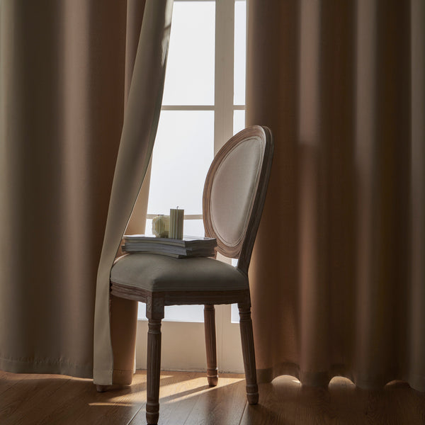Loft97 WC1XX Solid Blackout Window Curtains for Bedrooms and Living Rooms, Polyester Curtains, 2 Panels Set 52" W _ 96" L