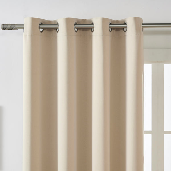 Loft97 WC1XX Solid Blackout Window Curtains for Bedrooms and Living Rooms, Polyester Curtains, 2 Panels Set 52" W _ 96" L