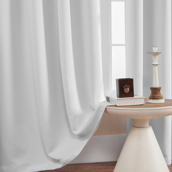 Loft97 WC1XX Solid Blackout Window Curtains for Bedrooms and Living Rooms, Polyester Curtains, 2 Panels Set 52" W _ 96" L