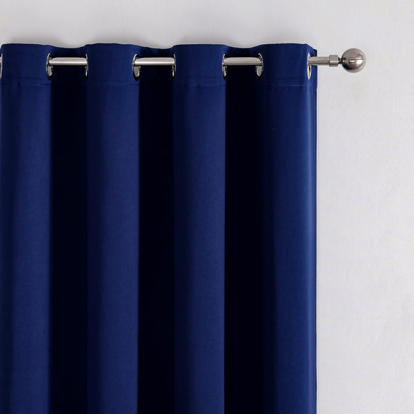 Loft97 WC1XX Solid Blackout Window Curtains for Bedrooms and Living Rooms, Polyester Curtains, 2 Panels Set 52" W _ 96" L