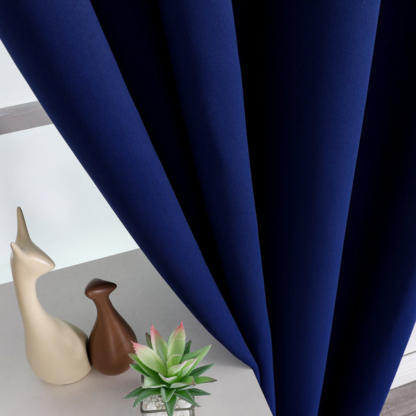 Loft97 WC1XX Solid Blackout Window Curtains for Bedrooms and Living Rooms, Polyester Curtains, 2 Panels Set 52" W _ 96" L