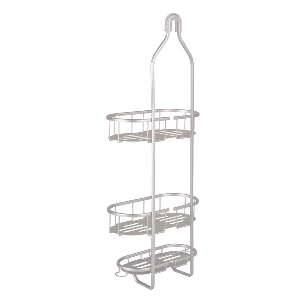 Loft97 SHC4XX Rustproof Aluminum Shower Caddy for Shower Heads - Hanging Shower Caddy Organizer with 3 Shelves & Hooks, Overhead Shower Caddy for Bathroom & Home, Handheld Shower Head, Tall Bottle Rack
