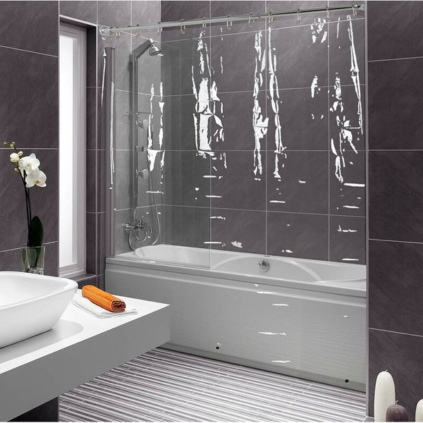 Loft97 6G Clear PEVA Shower Curtain Liner with Magnets, 72"