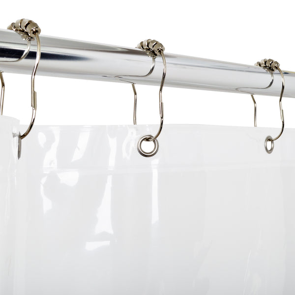 Loft97 BL5KK 4.8G Clear PEVA Shower Liner - Clear Shower Curtain Liner, Transparent Shower Curtain, PEVA Shower Curtains & Bathroom Curtain Liner, Plastic Shower Liner (72"x72")