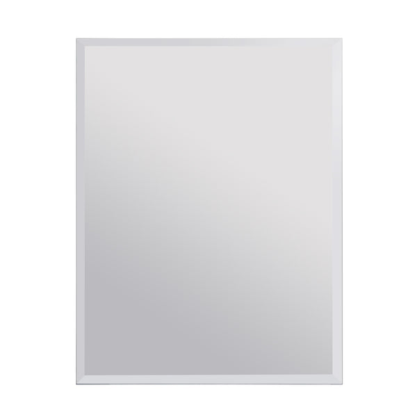 Loft97 MC2AL Frameless Rustproof Medicine Cabinet - Surface Mount or Recessed Medicine Cabinet with Mirrored Sides - Bathroom & Vanity Organizer Cabinet with Mirror & Storage Shelves - 24"x30" Silver