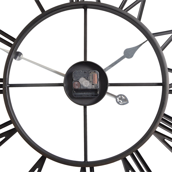 Loft97 CL9XX Roman Round Wall Clock, 24" Diameter, Bronze/Distressed white/Distressed light sea green/Gray/Navy blue/Gold Finish