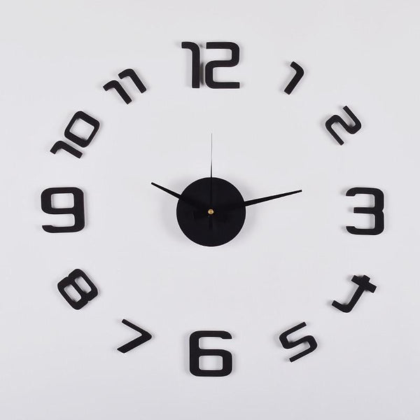 3D Frameless Wall Clock, 20" (Flexible Size) , Black - Loft97 - 7