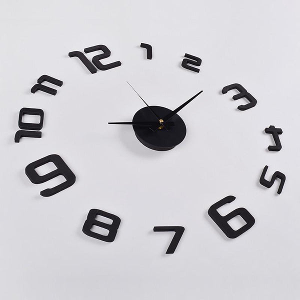 3D Frameless Wall Clock, 20" (Flexible Size) , Black - Loft97 - 4