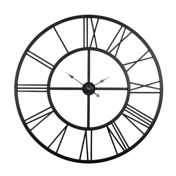 Loft97 CL0025PABK012 Oversize Rivet Roman Industrial Wall Clock, 45" Diameter, Antique Bronze
