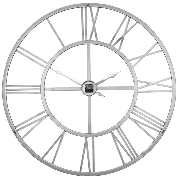 Loft97 CL25GY Rivet Roman Industrial Oversize Wall Clock, Gray, 45"