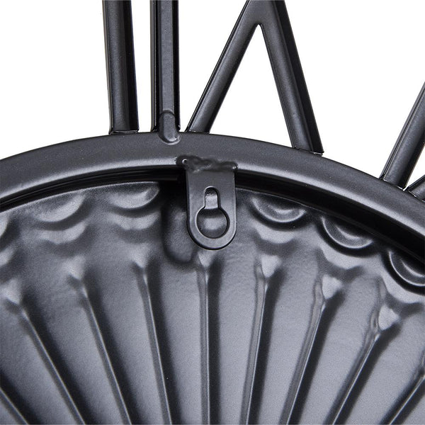Loft97 Oversize Roman Round Wall Clock, 28" Diameter, Matte Black Finish