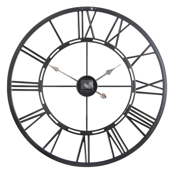Loft97 CL27BZ Oversized Roman Round Wall Clock - Large Wall Clock, Big Clocks For Living Room Decor Or Dining Room Decor, Roman Numeral Wall Clock, Decorative Wall Clock (28" Diameter, Dark Bronze)