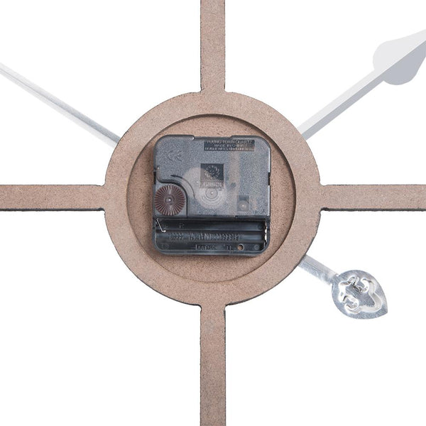Loft97 CL36GY Industrial Wall Clock - Large Wall Clock, Big Clocks For Living Room Decor Or Dining Room Decor, Decorative Wall Clocks, Iron Wall Decor, Metal Wall Clock (24" Roman, Multi-Tone Wood)