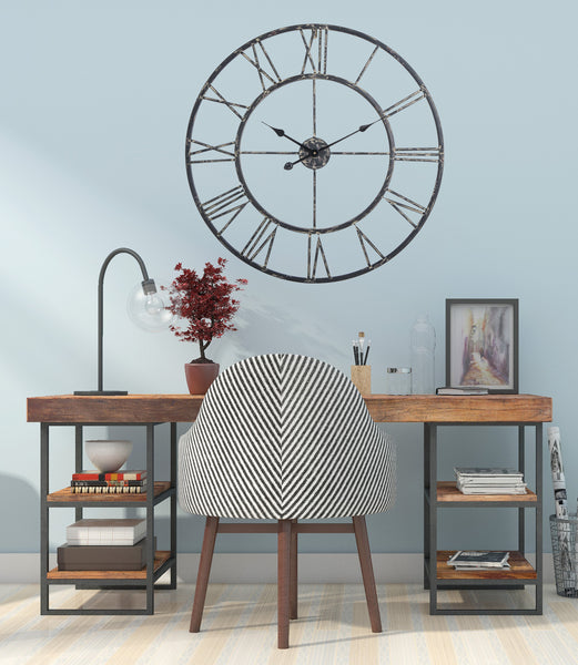 Loft97 CL42XX Oversized Roman Round Wall Clock, 27"