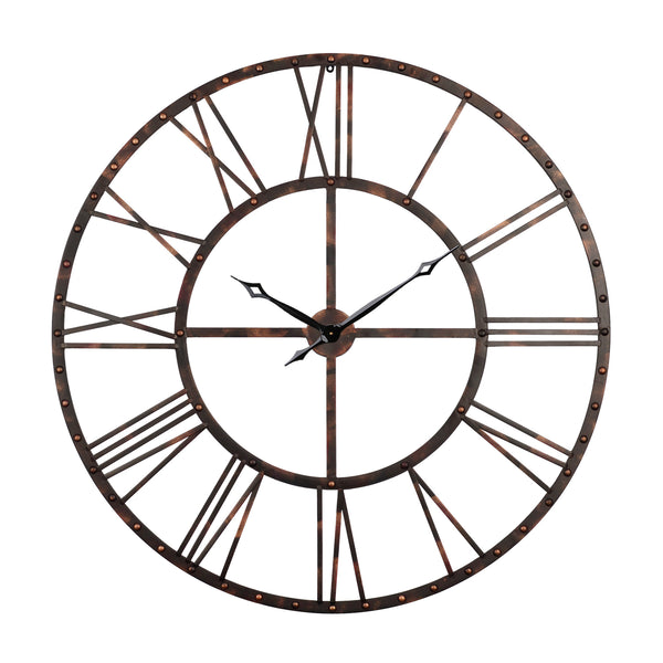 Loft97 CL43XX Rivet Roman Industrial Oversize Wall Clock, 43.5"