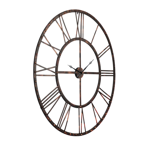 Loft97 CL43XX Rivet Roman Industrial Oversize Wall Clock, 43.5"