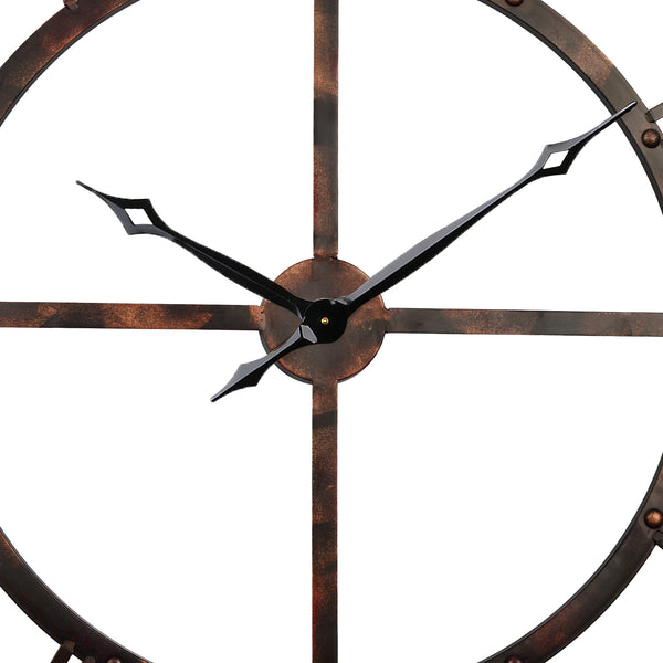Loft97 CL43XX Rivet Roman Industrial Oversize Wall Clock, 43.5"