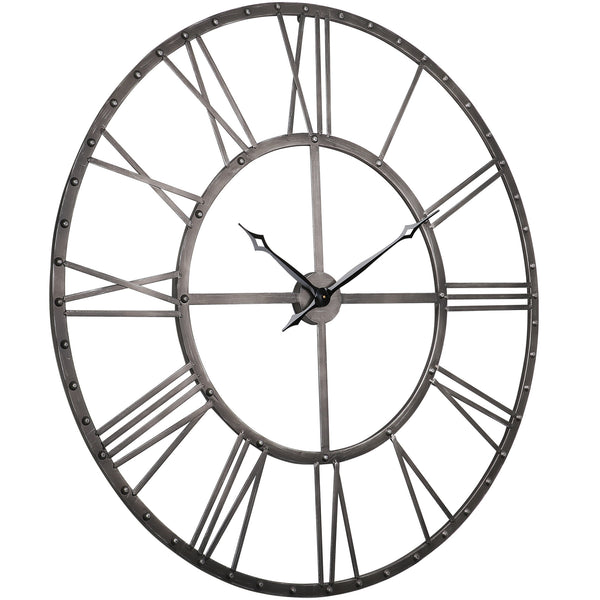 Loft97 CL43XX Rivet Roman Industrial Oversize Wall Clock, 43.5"