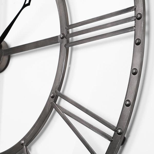 Loft97 CL43XX Rivet Roman Industrial Oversize Wall Clock, 43.5"