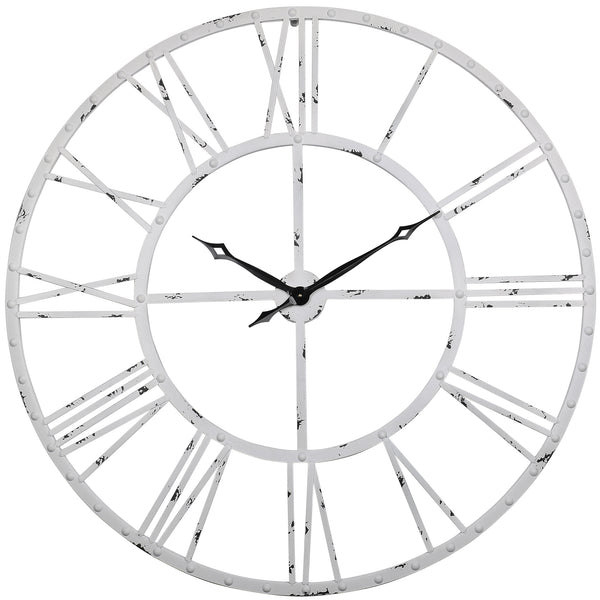Loft97 CL43XX Rivet Roman Industrial Oversize Wall Clock, 43.5"
