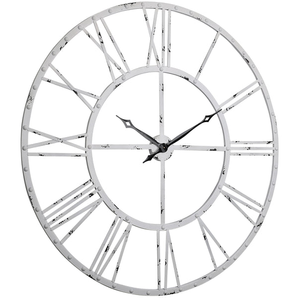 Loft97 CL43XX Rivet Roman Industrial Oversize Wall Clock, 43.5"