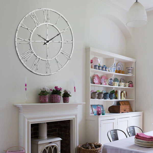 Loft97 CL43XX Rivet Roman Industrial Oversize Wall Clock, 43.5"