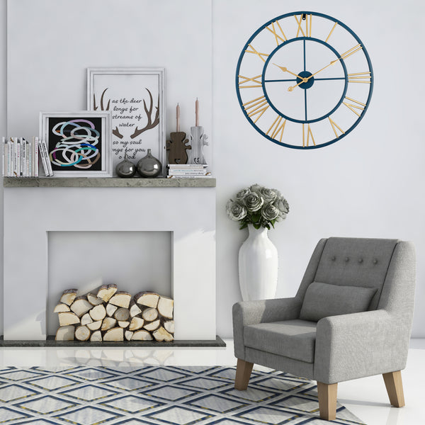 Loft97 CL42XX Oversized Roman Round Wall Clock, 27"