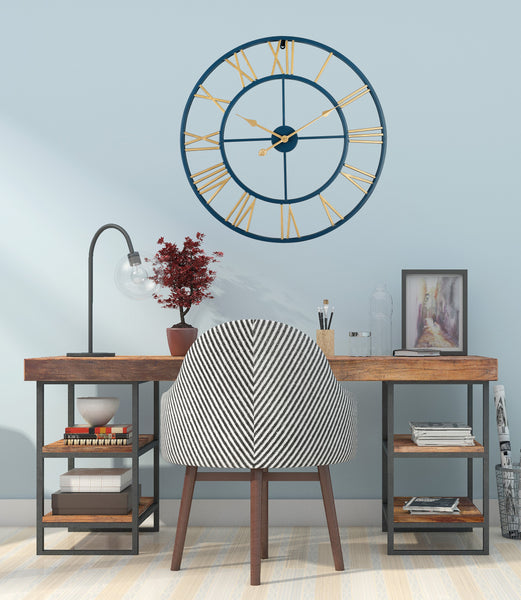Loft97 CL42XX Oversized Roman Round Wall Clock, 27"
