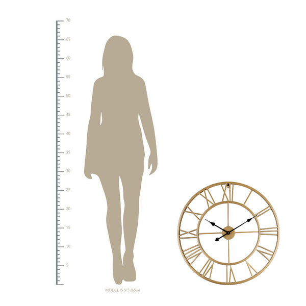 Loft97 CL42XX Oversized Roman Round Wall Clock, 27"