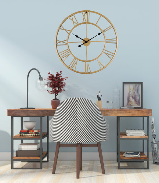 Loft97 CL42XX Oversized Roman Round Wall Clock, 27"