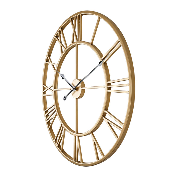 Loft97 CL9XX Roman Round Wall Clock, 24" Diameter, Bronze/Distressed white/Distressed light sea green/Gray/Navy blue/Gold Finish