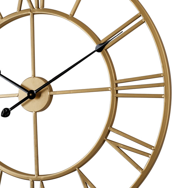 Loft97 CL9XX Roman Round Wall Clock, 24" Diameter, Bronze/Distressed white/Distressed light sea green/Gray/Navy blue/Gold Finish