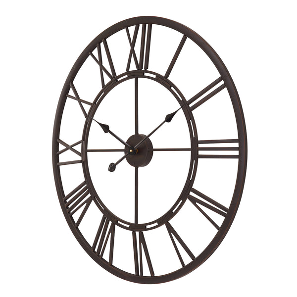 Loft97 CL6XX Oversized Roman Round Wall Clock - Large Wall Clock, Big Clocks For Living Room Decor Or Dining Room Decor, Roman Numeral Wall Clock, Decorative Wall Clock, 27" Diameter