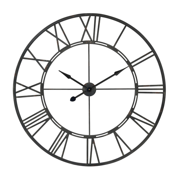 Loft97 CL7XX Oversized Roman Round Wall Clock - Large Wall Clock, Big Clocks For Living Room Decor Or Dining Room Decor, Roman Numeral Wall Clock, Decorative Wall Clock, 43.5" Diameter