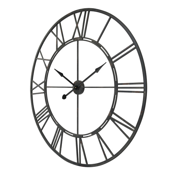 Loft97 CL7XX Oversized Roman Round Wall Clock - Large Wall Clock, Big Clocks For Living Room Decor Or Dining Room Decor, Roman Numeral Wall Clock, Decorative Wall Clock, 43.5" Diameter