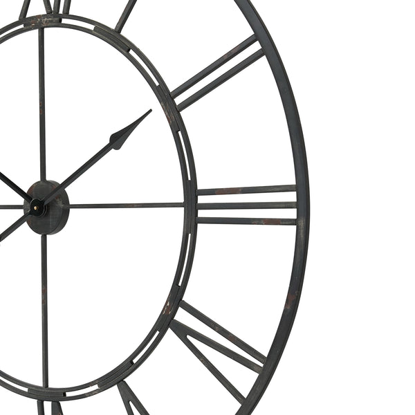 Loft97 CL7XX Oversized Roman Round Wall Clock - Large Wall Clock, Big Clocks For Living Room Decor Or Dining Room Decor, Roman Numeral Wall Clock, Decorative Wall Clock, 43.5" Diameter