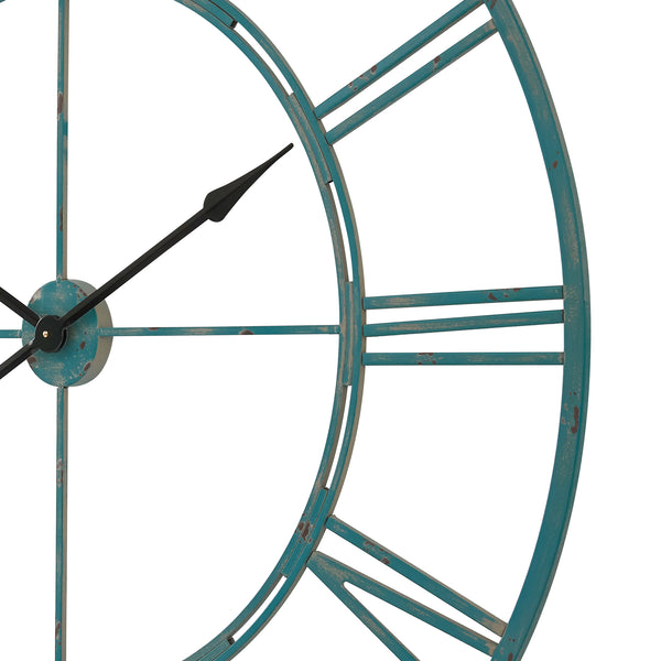 Loft97 CL7XX Oversized Roman Round Wall Clock - Large Wall Clock, Big Clocks For Living Room Decor Or Dining Room Decor, Roman Numeral Wall Clock, Decorative Wall Clock, 43.5" Diameter