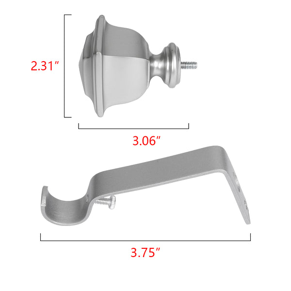Loft97 D10XX Wall Mounted 3/4 Inch Curtain Rod - Curtain Rods For Windows, Adjustable Drapery Rods, Curtain Rods, Bedroom & Living Room Decorative Curtain Rods, Tapestry Poles