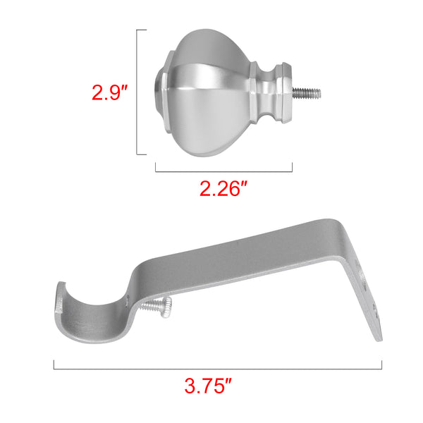 Loft97 D12XX Wall Mounted 3/4 Inch Curtain Rod - Curtain Rods For Windows, Adjustable Drapery Rods, Curtain Rods, Bedroom & Living Room Decorative Curtain Rods, Tapestry Poles