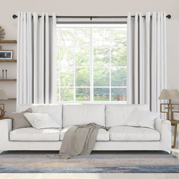Loft97 D14XX Wall Mounted 3/4 Inch Curtain Rod - Curtain Rods For Windows, Adjustable Drapery Rods, Curtain Rods, Bedroom & Living Room Decorative Curtain Rods, Tapestry Poles