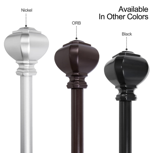 Loft97 D14XX Wall Mounted 3/4 Inch Curtain Rod - Curtain Rods For Windows, Adjustable Drapery Rods, Curtain Rods, Bedroom & Living Room Decorative Curtain Rods, Tapestry Poles
