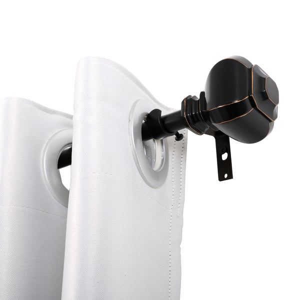 Loft97 D18XX Wall Mounted 3/4 Inch Curtain Rod - Curtain Rods For Windows, Adjustable Drapery Rods, Curtain Rods, Bedroom & Living Room Decorative Curtain Rods, Tapestry Poles
