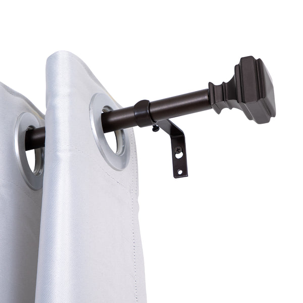 Loft97 D28XX Wall Mounted 5/8 Inch Curtain Rod - Curtain Rods For Windows, Adjustable Drapery Rods, Curtain Rods, Bedroom & Living Room Decorative Curtain Rods, Tapestry Poles