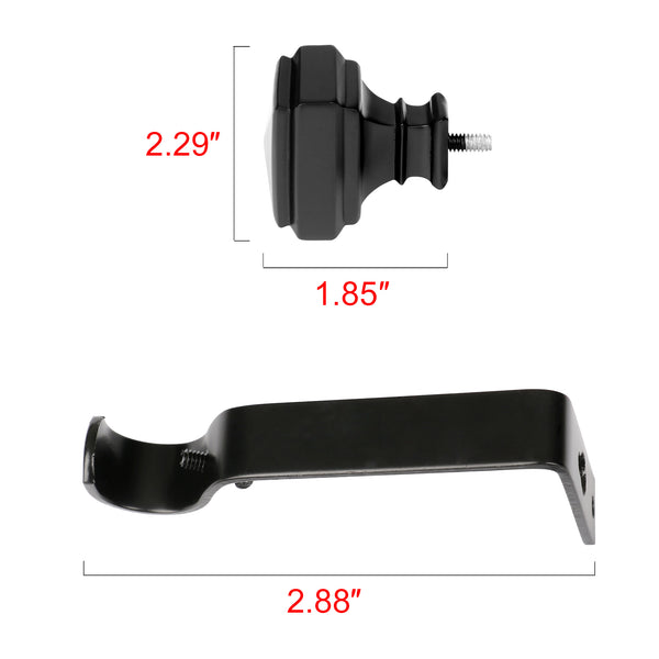 Loft97 D28XX Wall Mounted 5/8 Inch Curtain Rod - Curtain Rods For Windows, Adjustable Drapery Rods, Curtain Rods, Bedroom & Living Room Decorative Curtain Rods, Tapestry Poles