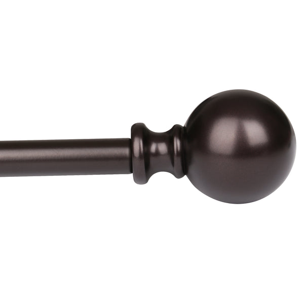 Loft97 D32RB Wall Mounted 3/4 Inch Curtain Rod - Curtain Rods For Windows 28 to 48 Inch, Adjustable Drapery Rods, Oil rubbed bronze Curtain Rods, Bedroom & Living Room Decorative Curtain Rods, Tapestry Poles (Oil rubbed bronze, 28"-48")