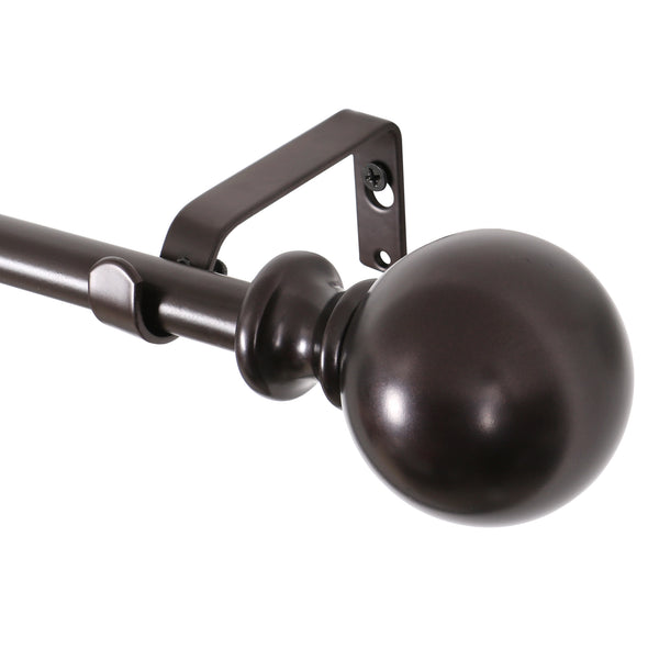Loft97 D32RB Wall Mounted 3/4 Inch Curtain Rod - Curtain Rods For Windows 28 to 48 Inch, Adjustable Drapery Rods, Oil rubbed bronze Curtain Rods, Bedroom & Living Room Decorative Curtain Rods, Tapestry Poles (Oil rubbed bronze, 28"-48")